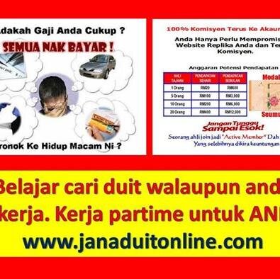 kerjapartime1's profile picture. Kerja partime ditawarkan kepada yang berminat nak cari duit sampingan.. Klik http://t.co/S2fMH8Yj5Z