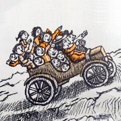 Riding the trauma rollercoaster through the teen years (name and pics from much loved picture book by Livingstone and Pincus)
