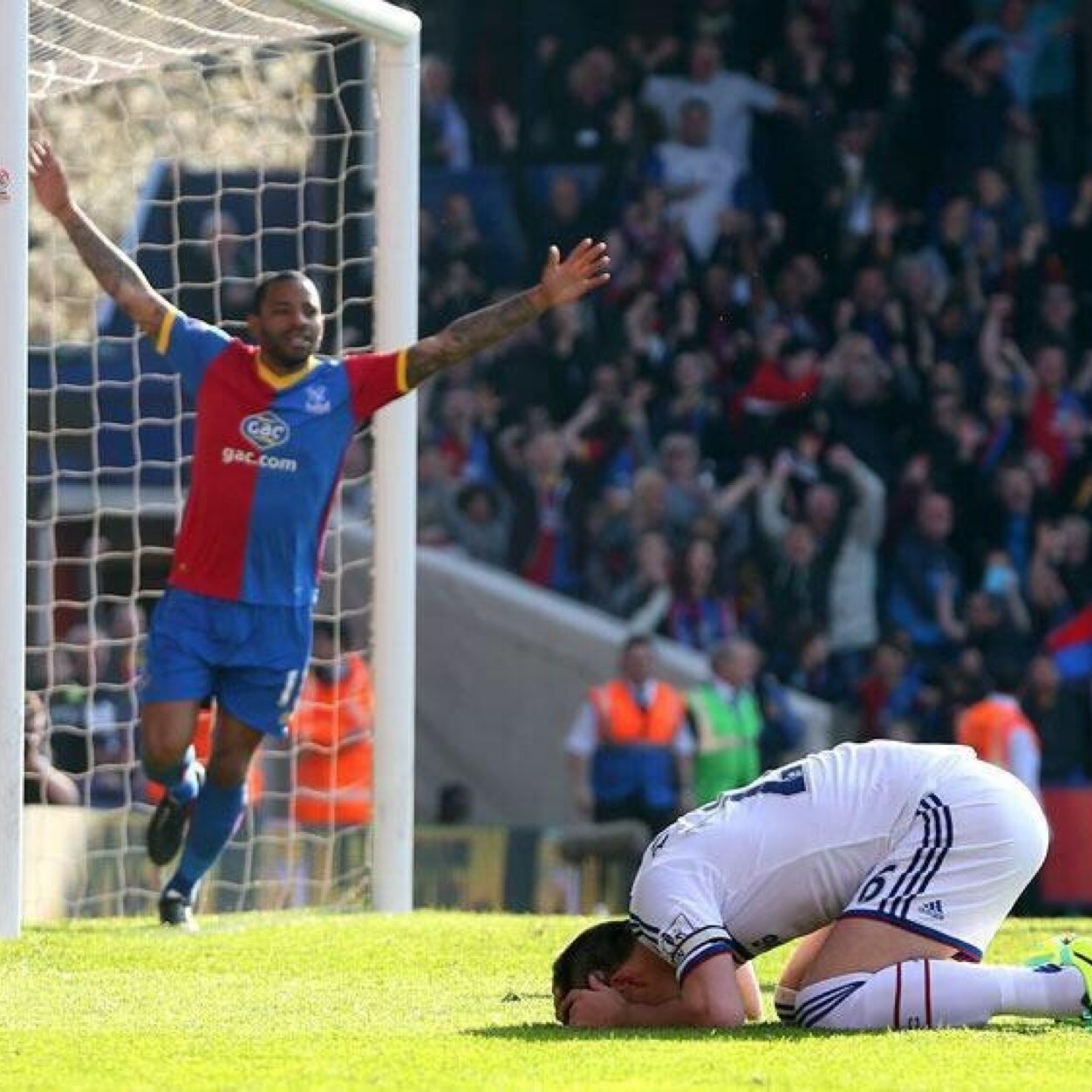 wannabe pro sportsman masquerading as an office agent. A Palace fan, not an Arsenal fan!