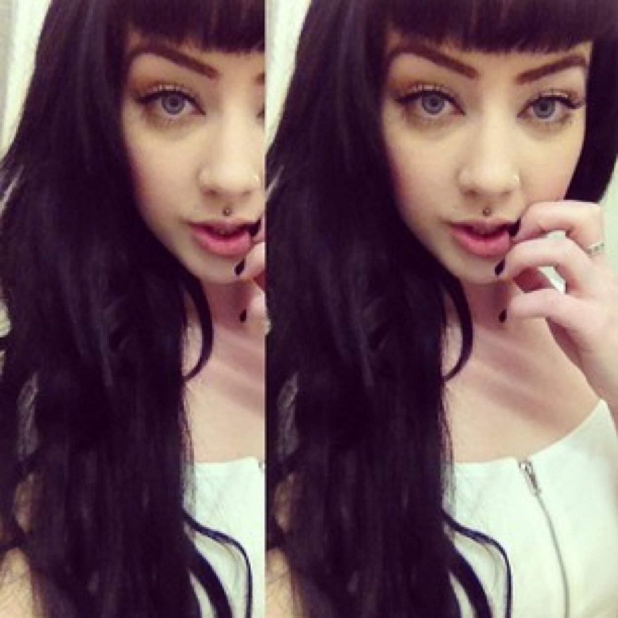 Pretty eyes and white lies.