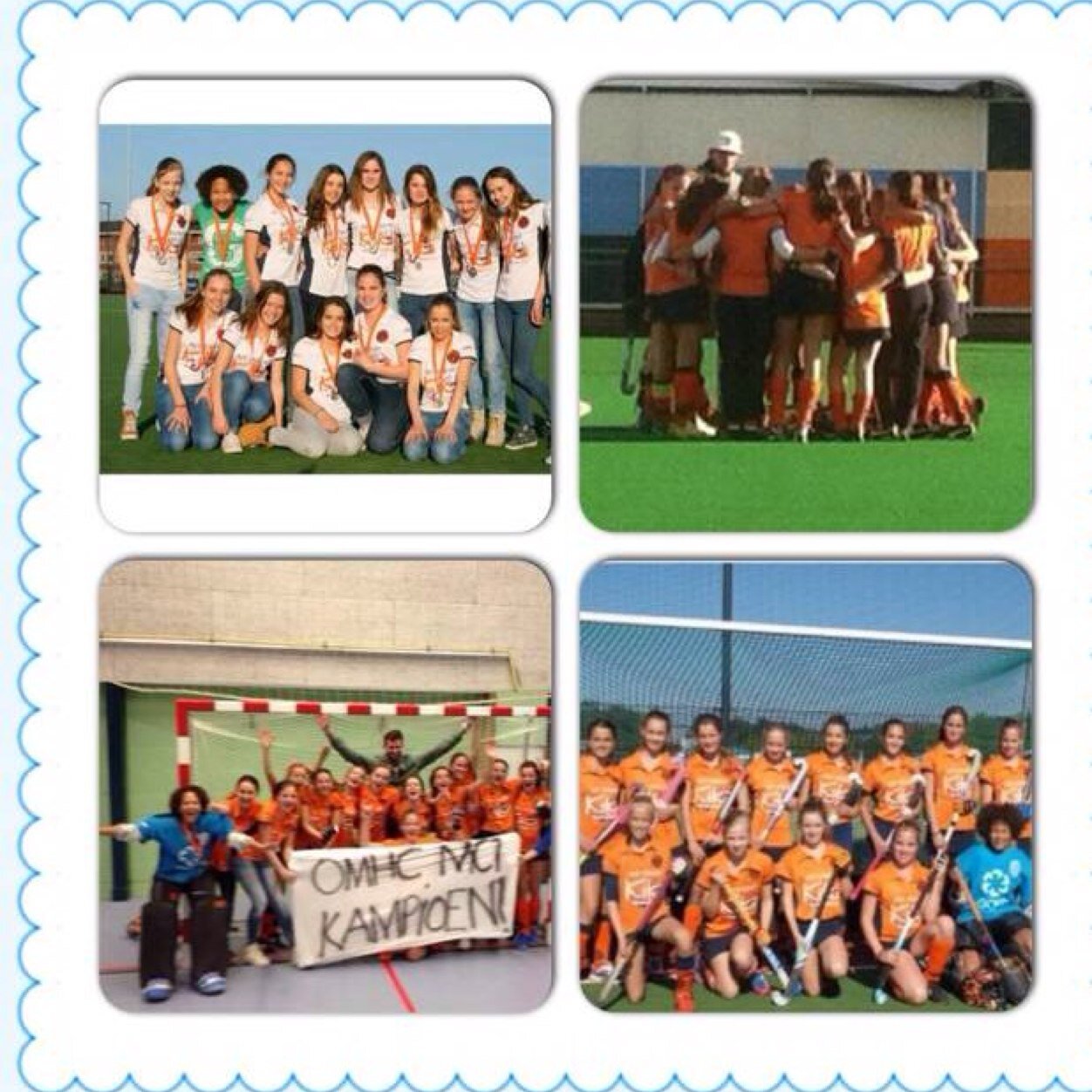 Sydney, Hannah, Lisa, Didi, Tessa, Larissa, Donna, Lisa, Emma, Britt, Julia, Isis, Brinne & Sterre topcoach; Maarten Zaal&veldkampioen 1e klasse