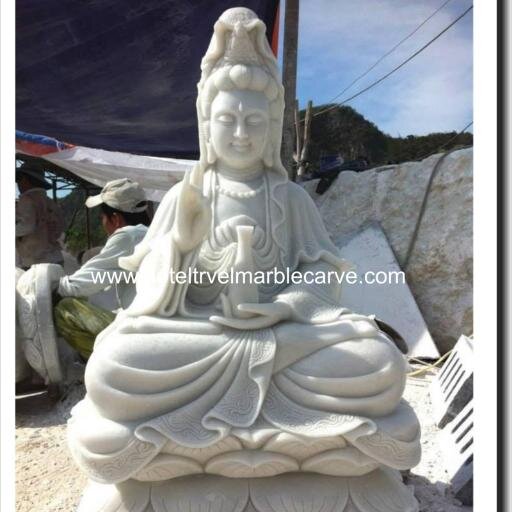 All products are made from one solid piece of natural pure marble. Marble sculpture products are finely carved by hand