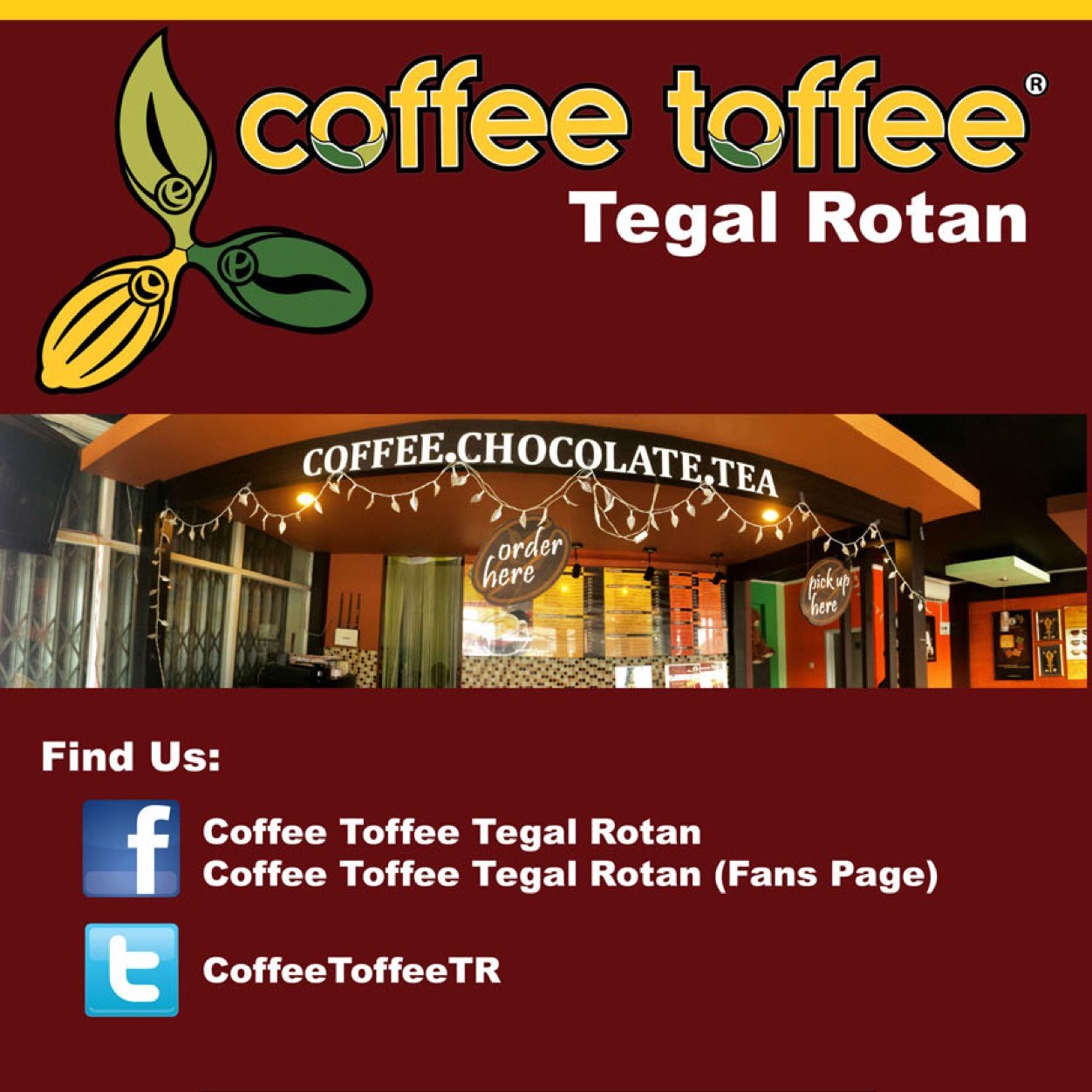 Gedung TR 62 JL.Tegal Rotan No.62
Pondok Jaya Pondok Aren Tangerang Selatan 15224
Telepon : (+62)217452921
Senin - Jumat : 10 - 23 , Sabtu - Minggu : 08 - 24