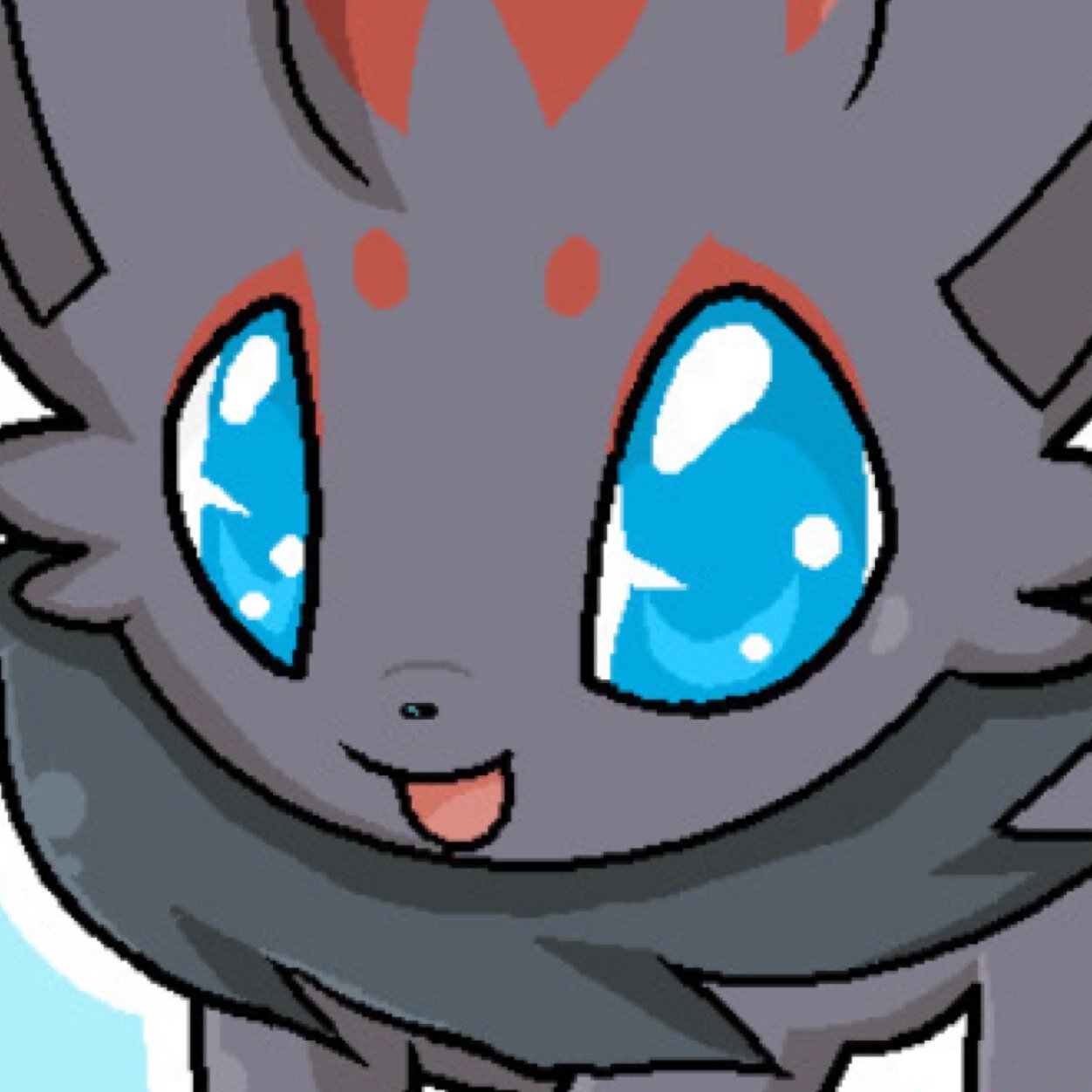 [A small newly hatched Zorua,Mama: @CarolZoroark ,Level One,Girl,Moves:Leer and Stratch.]