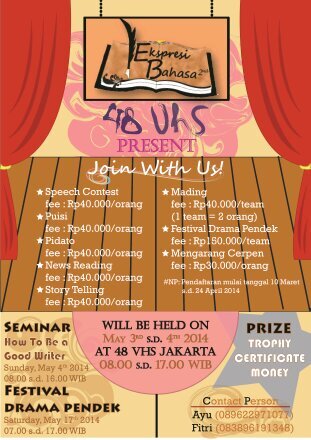 ekspresibhs_2nd's profile picture. Official account of Ekspresi Bahasa 2nd SMKN 48 Jakarta | let's follow @effort_2nd | CP: Fitri 083896191348/ 089622971077.