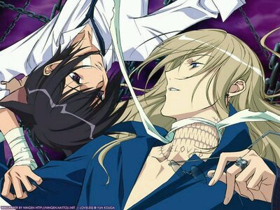 I'm just a little boy in the sixt grade...I don't understand anymore...My real name is loveless...                         with Soubi!
