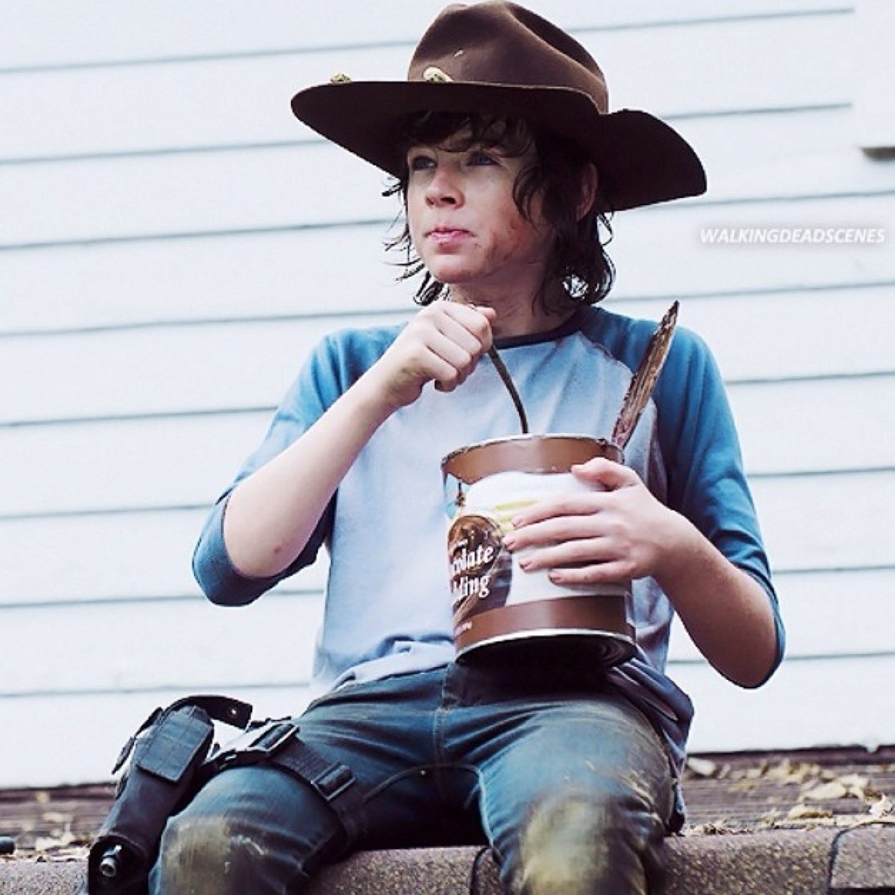 My name is Carl Grimes, i had to kill my mother. I was almost raped by a really gross man and people ship me with the crazy lizzie. (Not AMC)