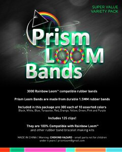 Prism Loom Rubber Bands Refill - 3000 Premium Rainbow Colored Loom Rubber Bands in the 10  most popular colors (sorted)
Available on http://t.co/Bg7vCkAsP6