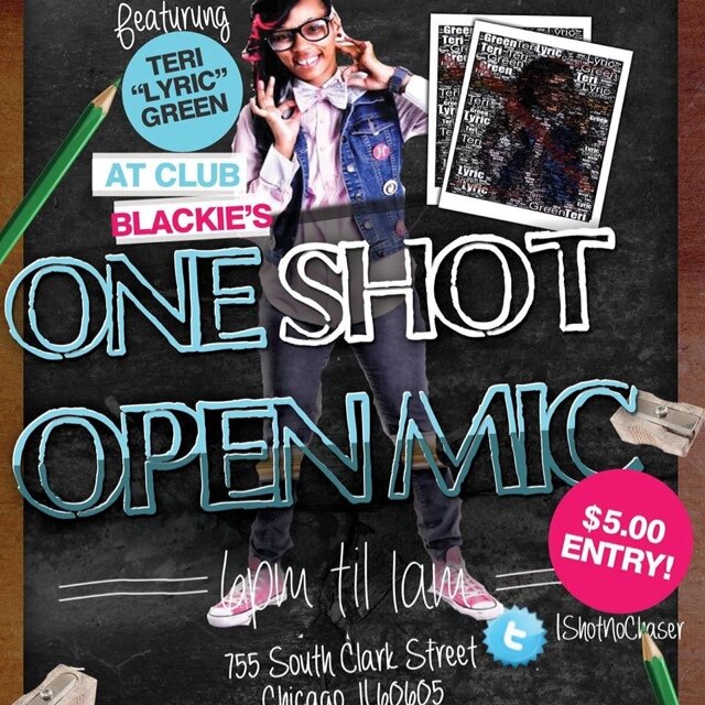 1ShotNoChaser's profile picture. One Shot No Chaser is putting on an open mic night hosted at Blackie's Chicago. Come & support Columbia College's Entrepreneurship classes Tues Nights @ 7p