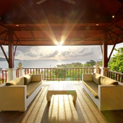 Luxury 5 bedroom villa for rent in Phuket, Thailand. Located in a peaceful orchid plantation high above Patong, it is ideally positioned towards the sunset.