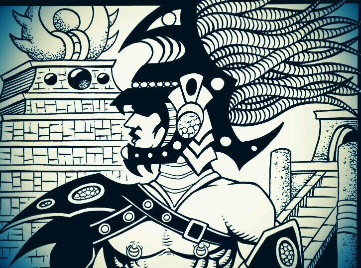 Aztec God of War. Hummingbird Sorcerer from the deep South. Patron of The Arts. Here in solidarity with the Teotl pantheon. Arriba #LARazA!