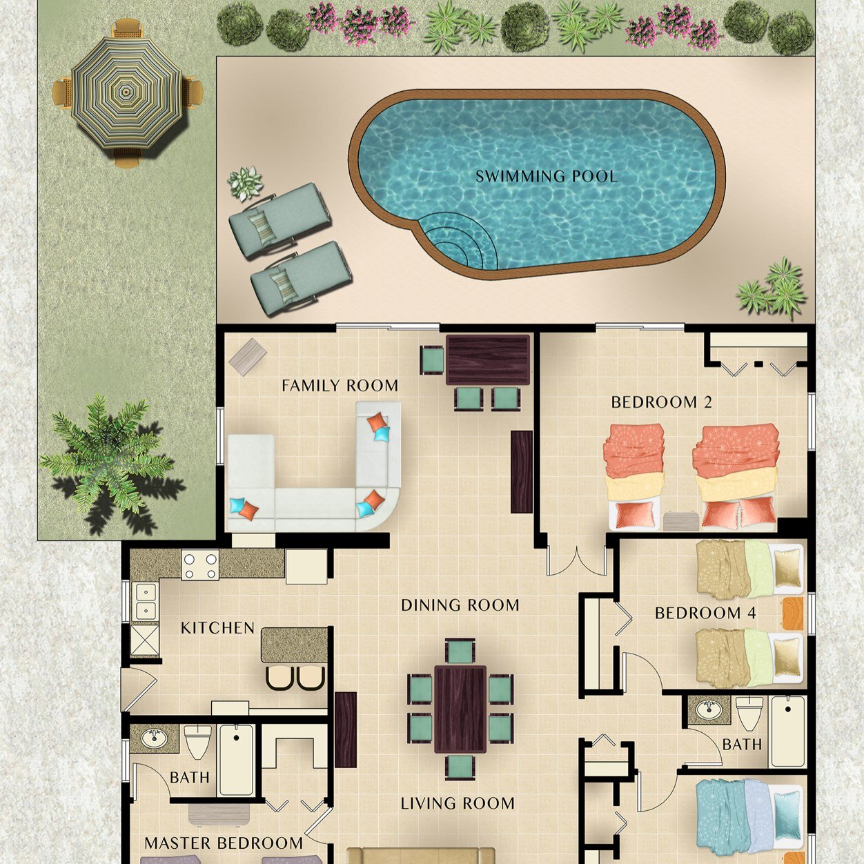 Providing Vacation Rental Owners with a Professional Marketing FLOOR PLAN to increase Rental bookings!