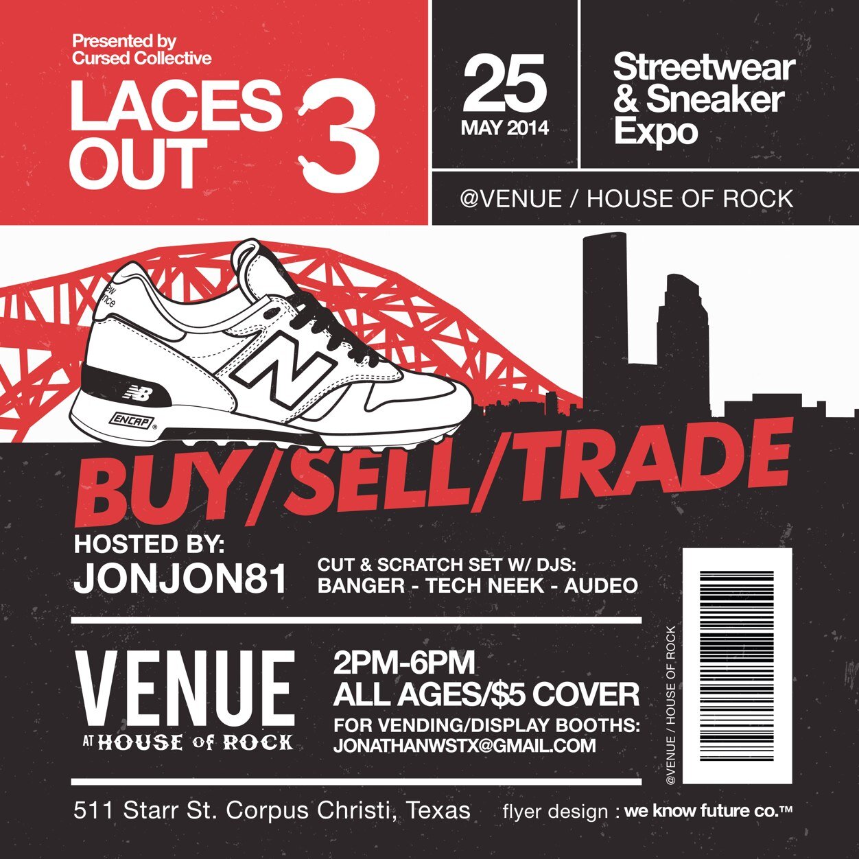 Laces Out 3! House of Rock (@houseorock) 5.25.14.All vendors interested contact @jonjoneightyone