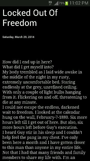 An 18 year old  aspiring writer. (see link below) for my latest short story #LockedOutOfFreedom. ENJOY!