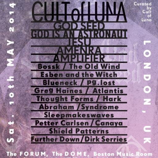 Saturday 10th May saw London host an audio-visual experience built around a concept and line up curated and headlined by Sweden’s CULT OF LUNA.