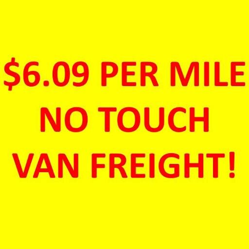 $6.09 PER MILE HAULING NO TOUCH VAN FREIGHT averaged over 32 shipments!!! I will tell you how I got this for FREE. Email me at supplychainprofit@yahoo.com.