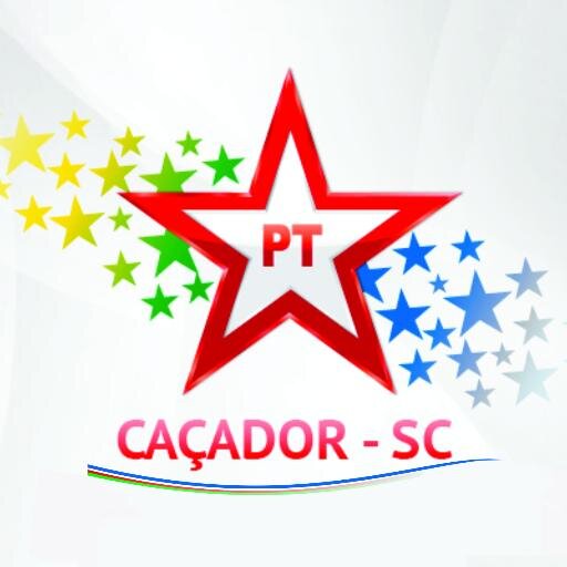 Twitter oficial do Partido dos Trabalhadores de Caçador, com informações sobre vice-prefeita, Bancada Municipal, Estadual, Federal e Governo Dilma.