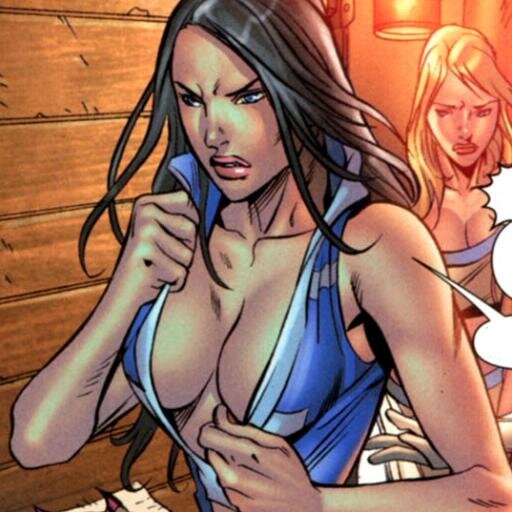 Huntress daughter of Batman and Catwoman, master of weapons and lock picker