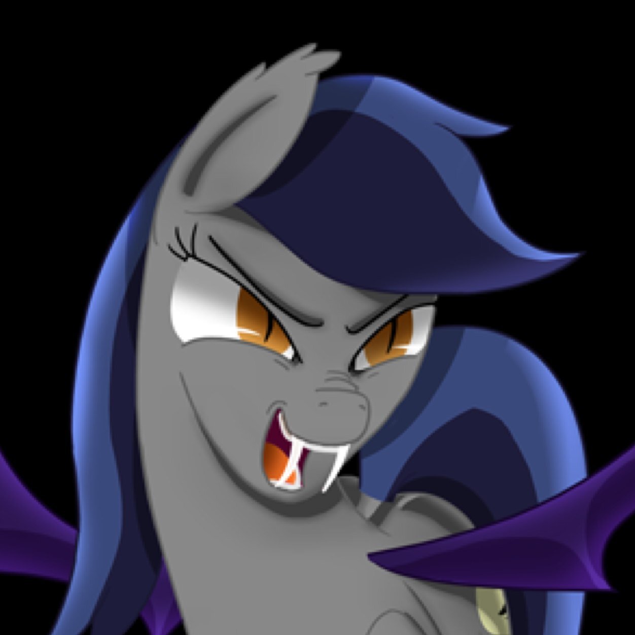 Hey! I'm Echo the Bat Pony! I love to have fun, but mostly with my best buds, @mlp_Speck and @mlp_NightWatch. I don't bite....maybe..