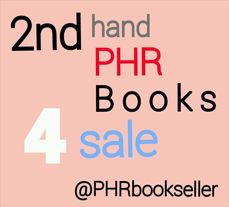 We are selling secondhand PHR books. How to contact us: text me (0922614835) or tweet me