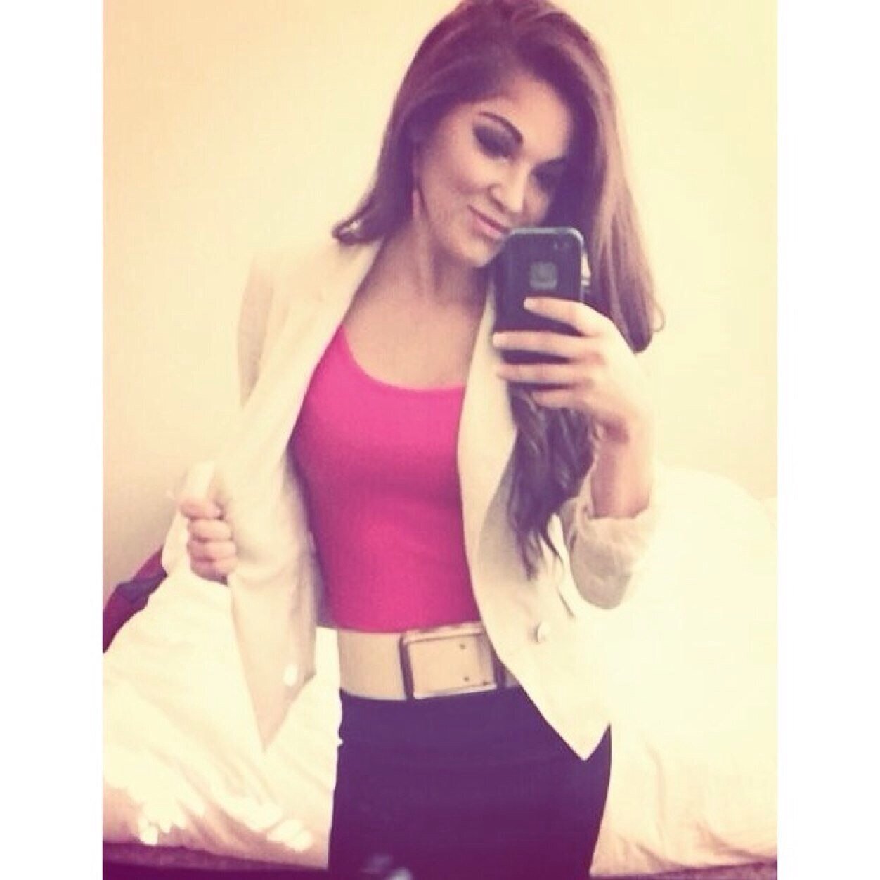 I act like a tough bitch. :D