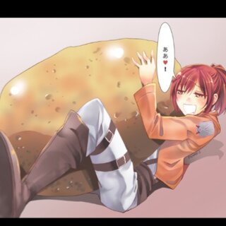 IM @NewEraOfJuvia 'S ANGEL. #Shingekinokyojin  U CAN DO DIS SASHA! KILL DAT TITAN!!!! (Still Potato God)