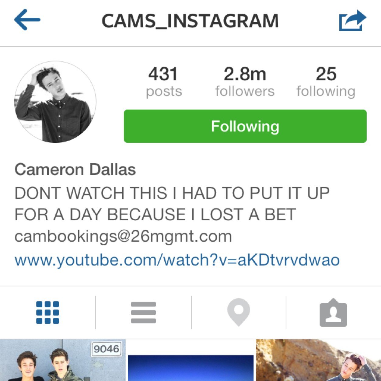 The original Cameron's Instagram comments account. GOAL: 500 by summer