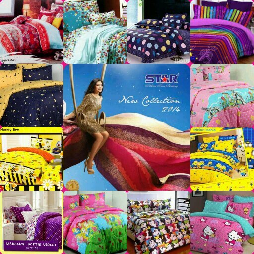 Tersedia Sprei, Bc, GKM, Bantal cinta, dll bahan Star. cp: 756175A6/089677195458