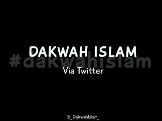 Berdakwah adalah pilihan bagi orang2 yang memiliki tujuan mulia !
#ACI