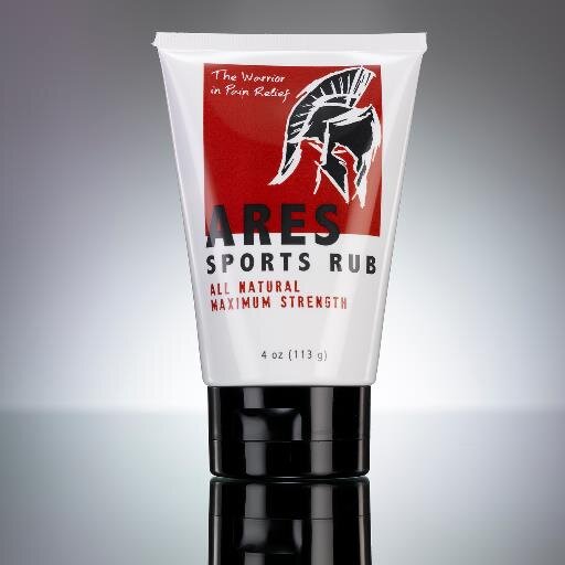 AresSportsRub's profile picture. The Warrior in Pain Relief.  100% all-natural topical analgesic.   High octane, lightning fast relief.  Made in the USA.  https://t.co/4cp8RCKqpZ