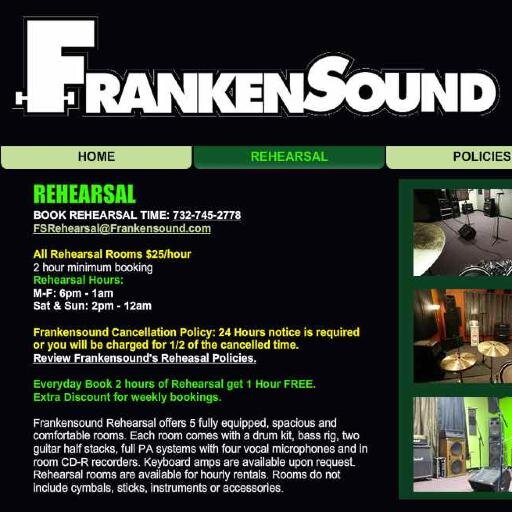 FrankenSound Rehearsal Studios : 732-745-2778