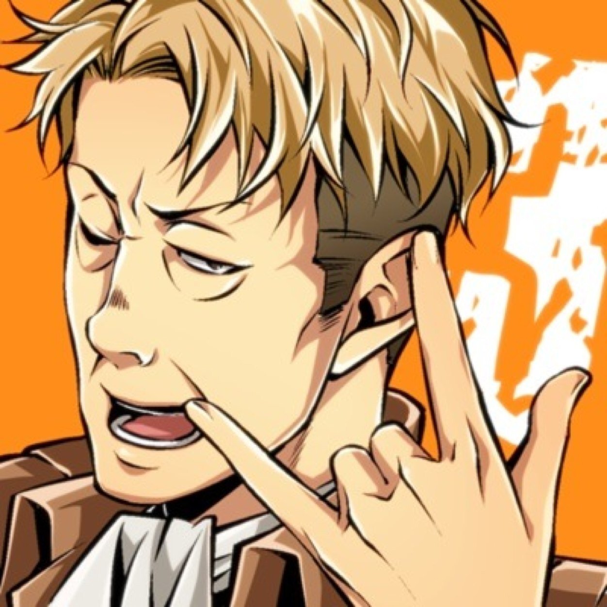 I'm humanity's strongest soldier, Oluo Bossard. However, I have feelings for Petra...even if she doesn't notice me.