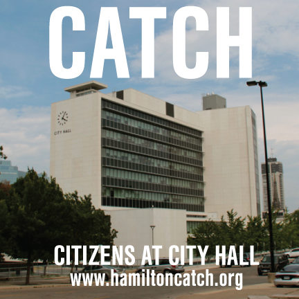 CATCH (Citizens at City Hall) is a volunteer community group that encourages civic participation in Hamilton, Ontario. #HamOnt