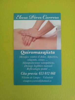 masajes: contra el dolor, deportivo, relajante, ciriax...
- manipulaciones ostiopáticas
- drenaje linfatico manual
- reflexologia podal...