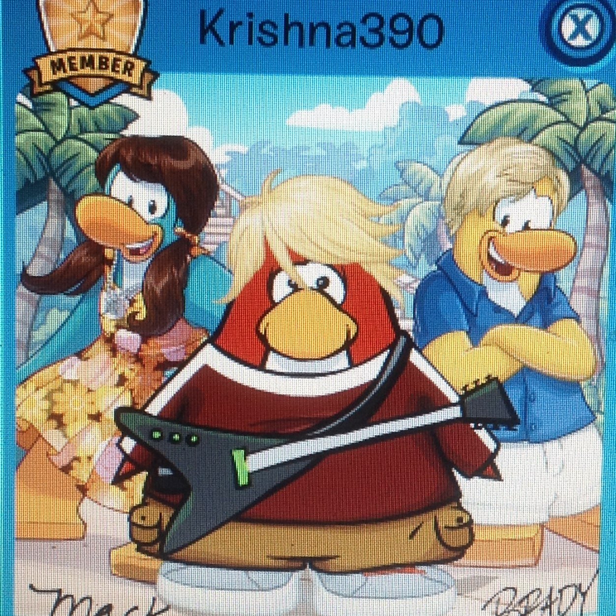Hi I am Krishna390 from Clubpenguin Please Add Me I will add you And Waddle On