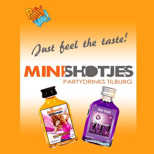 Minishotjes levert kleine bedrukte flesjes drank, shotjes, Shooters met je eigen etiket. Door minishotjes te volgen geef je aan ouder te zijn dan 18 jaar.