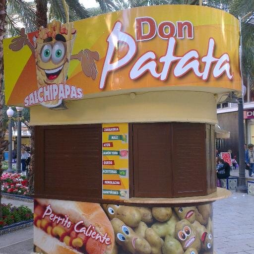Cuenta oficial de Don Patata Glorieta de Elche, SORTEOS DE SALCHIPAPAS Y OFERTAS POR HACER RT.