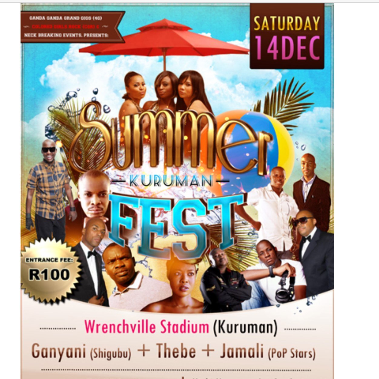 KurumanFest's profile picture. Held annually in the mining town of Kuruman, Northern Cape, South Africa|A music Festival in a total league of its own|13-12-2014|Kuruman Show Grounds