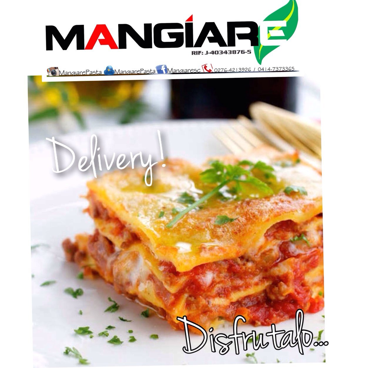 Empresa dedicada a deleitar los más exquisitos paladares. Los mejores Pastichos de SC! @MangiarePasta Servicio Delivery: 02764213926-04147373365