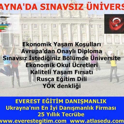 Ukraynanın en gözde üniversitelerinde istediğiniz bölümü sınavsız okuyabilirsiniz.
2014-2015 Ukrayna Üniversiteleri Kayıtları Başlamıştır..
Acele Ediniz...