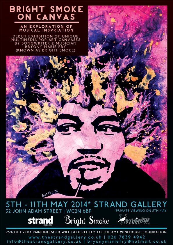 Temporary account for all things Bright Smoke On Canvas  The debut art exhibition by @BrightSmokeHQ  6th-11th May 2014 @StrandGallery