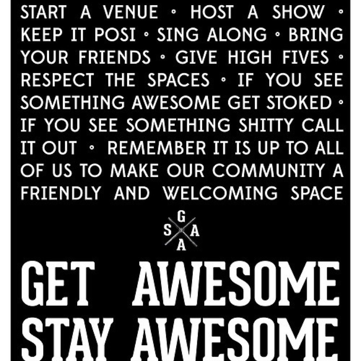 keepin' the punk scene a safe and positive place for everyone!