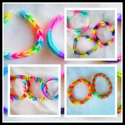 pulseras elásticas fluor y de todos los colores