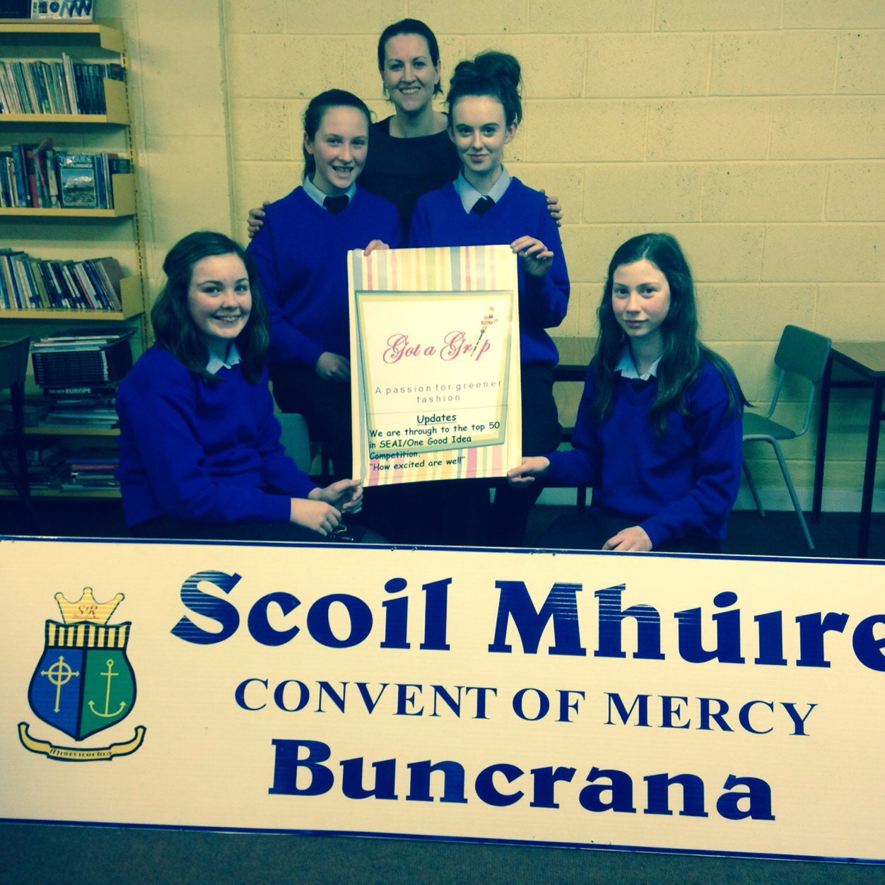 'One Good Idea' National Finalists from Scoil Mhuire: Cara, Aisling, Amy, Eva