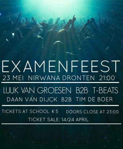 Hier krijg je alle informatie over de school feesten, je kunt hier ook vragen of andere meldingen kwijt.