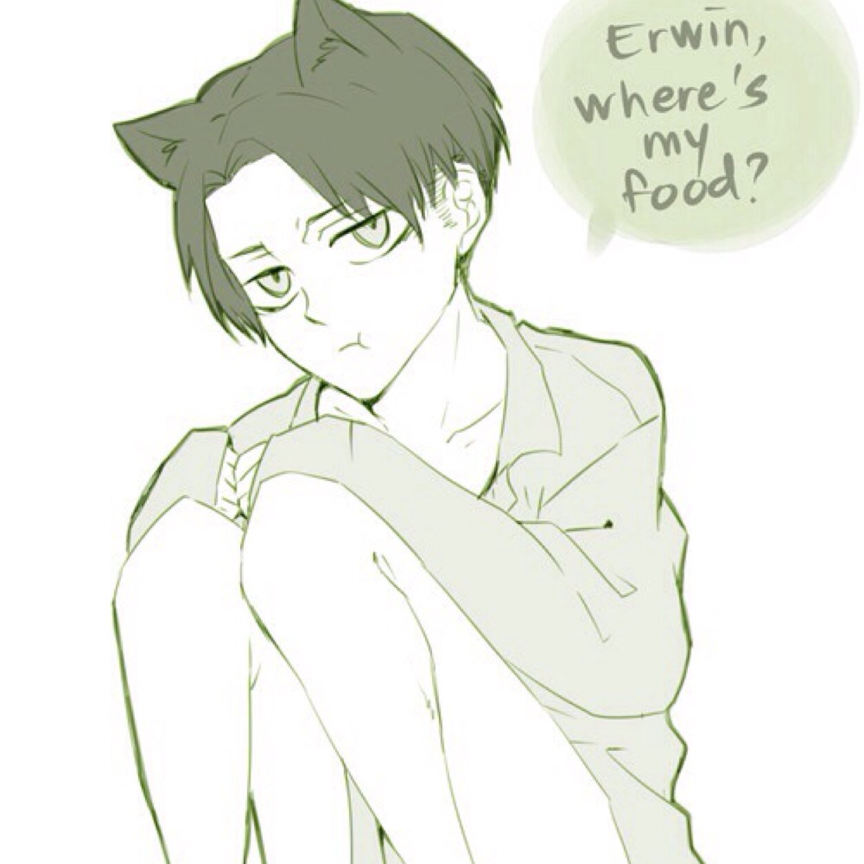 Homeless cat, and no I don't wear pants! It gets in the way of my tail. (SNK AU, 18+, 5'3, ownerless/single)