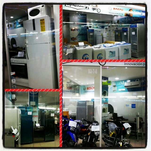 Somos distribuidores autorizados de la marca Bosch y Magic Queen, tecnología alemana que mejora tu vida, CC.Alban Borja local #  92-7-8