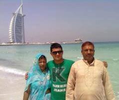 me and my parents in Dubai