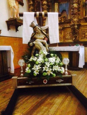Cofradia de la Soledad y Virgen de la Piedad creada en 1988. Santa Maria del Paramo. Leon