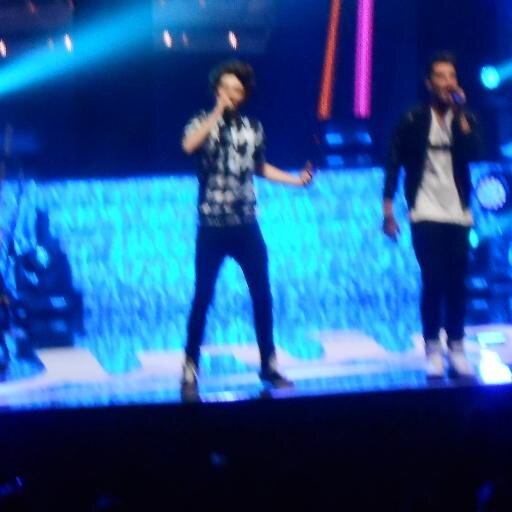 fan page for George and Josh from union j photos taken from the back of the Brighton center